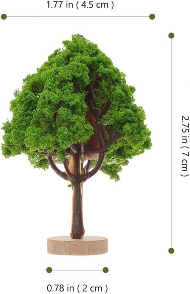 Cabilock 6pcs Miniature Landscape Tree Lifelike Scenery Decor for Sand Table Dioramas Train Models and Architectural Layouts Realistic Faux Trees for Projects - Image 3