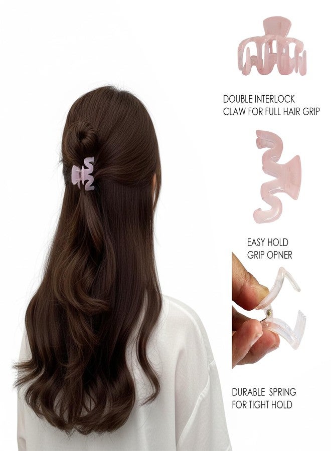 KARP Hair Clips for Women Girls 5 Pcs Clutcher With 20Pcs Rubber Band for Thin/Medium Fine Hair Non-Slip Tiny Claw Fits All Type Hair (5Pcs Hair Claws With Rubber -Style-2) - Image 3