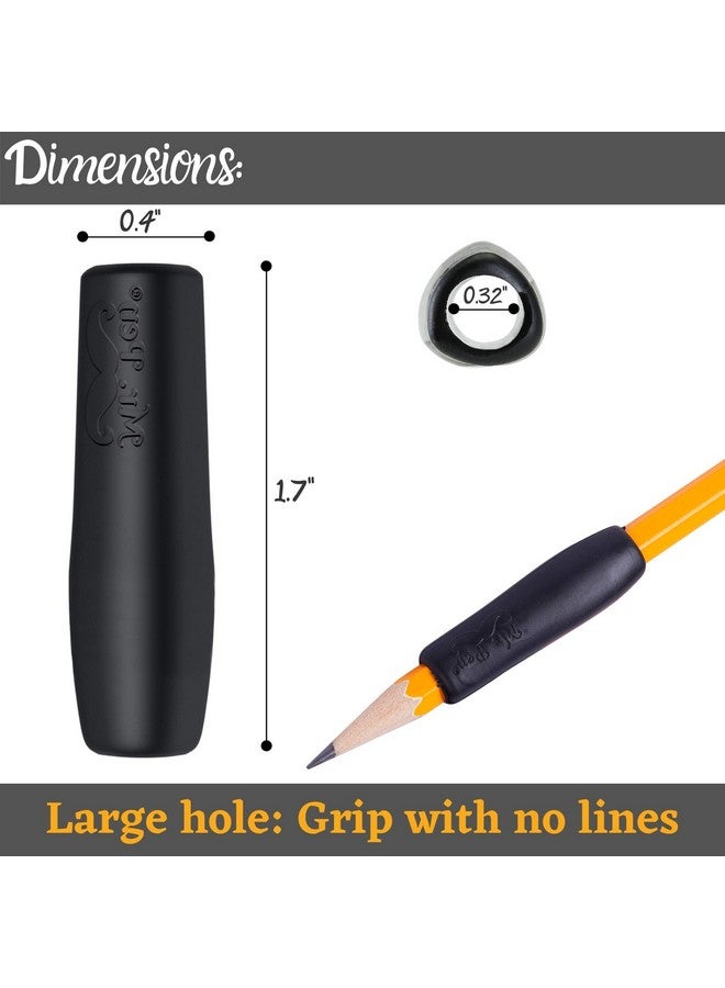 مستر. بين مقبض قلم رصاص وقلم من السيليكون باللون الأسود، عبوة من 12 قطعة، مثالي لالتهاب المفاصل والتهاب الأوتار - Image 3