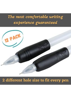 Mr. Pen Black Silicone Pencil And Pen Grip, 12 Pack, Ideal For Arthritis And Tendonitis  - Image 2