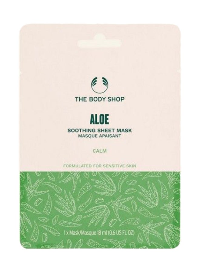 THE BODY SHOP Aloe Soothing Sheet Mask – Hydrates & Calms Sensitive Skin | 24hr Moisture | Made with 97% Natural-Origin Ingredients & Aloe Vera - Image 1