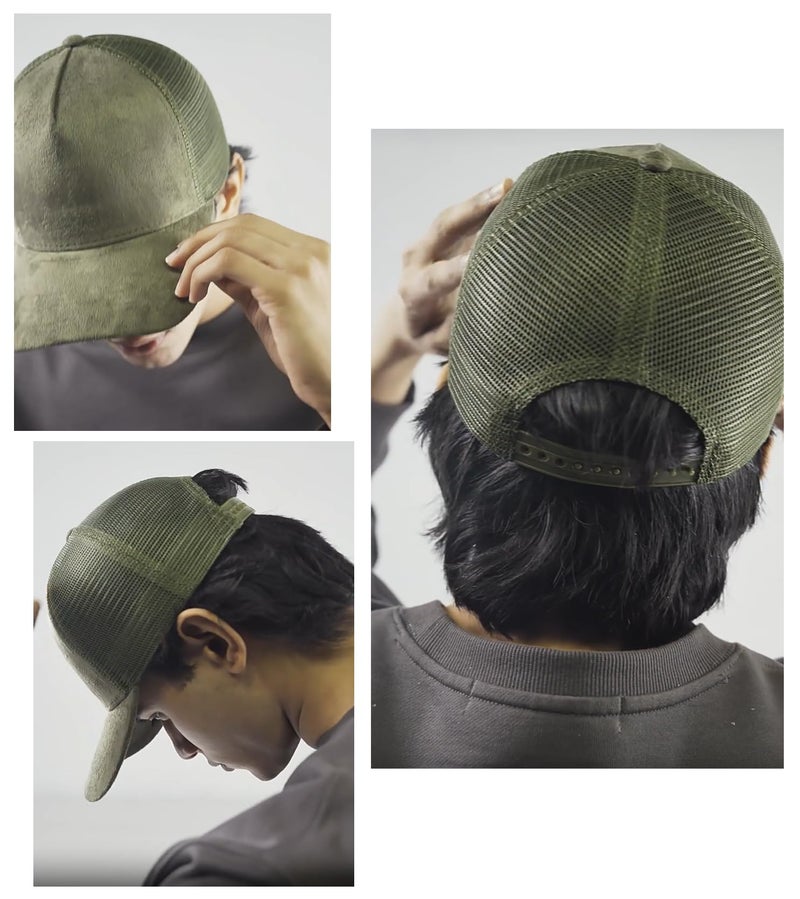 Avilego Suede Mesh Back Baseball Caps for Men Women Trendy Trucker Hats Dad Hat Sports Hat Breathable Snapback Hats 2025 - Image 4
