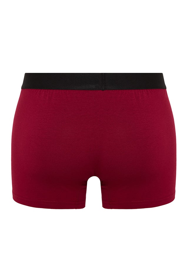 trendyol Multicolored 3-Piece Skull Patterned-Plain Pack Cotton Boxers TMNAW24BX00011  - Image 4