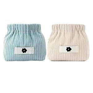 NETZILLA NAVA PAVA 2 Pcs Small Pouches for Women Girls Travel Mini Makeup Pouch SqueezeOpen Lipstick Jewelry Storage Bag Hair Accessories Organizer Cosmetic Bag Travel Organizer Corduroy Coin Pouch - Image 1