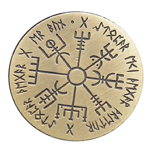 BirchRiver Wayfinder Coin - Bronze - Vegvisir - Norse Compass Collector - Wayfinder (1 Piece) - Image 2