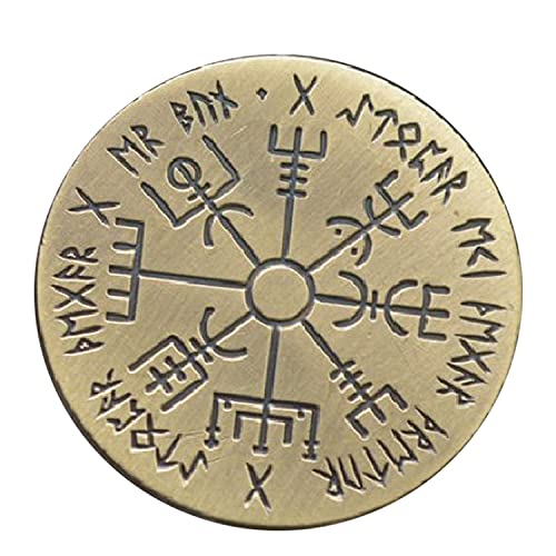 BirchRiver Wayfinder Coin - Bronze - Vegvisir - Norse Compass Collector - Wayfinder (1 Piece) - Image 3