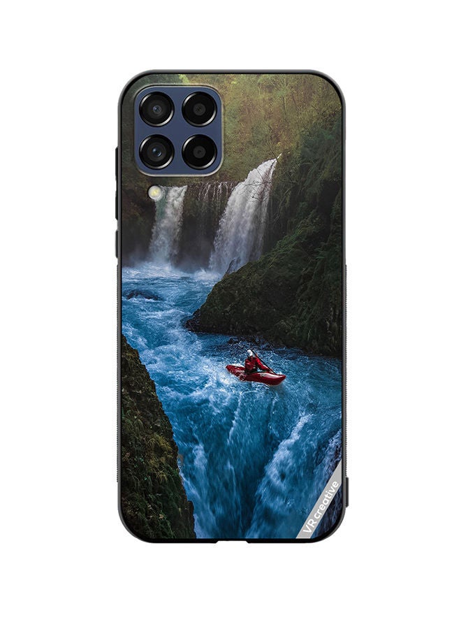 VR CREATIVE Protective Case Cover For Samsung Galaxy M53 Bluish Waterfall Design Multicolour - Image 1