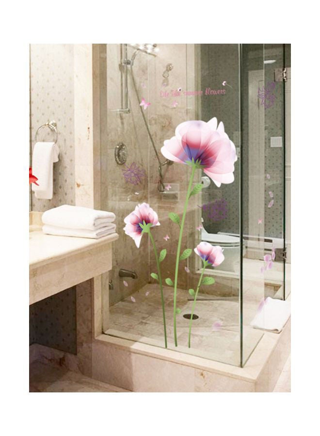 نيبمينينت Qiangtie Floral Wall Sticker Pink/Green/Blue 60x90cm - Image 2