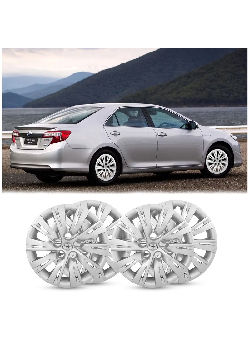 Agc AGC 16 Inch Wheel Covers for Toyota Camry 2012–2017 | Model 1601 | ABS Plastic Hub Caps | Set of 4 | Snap-On Fit | Matte Silver Finish  - Image 2