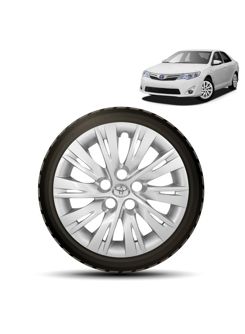 Agc AGC 16 Inch Wheel Covers for Toyota Camry 2012–2017 | Model 1601 | ABS Plastic Hub Caps | Set of 4 | Snap-On Fit | Matte Silver Finish  - Image 4