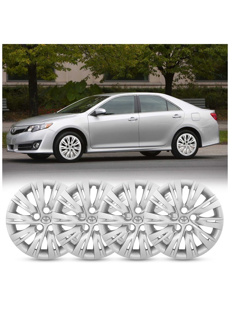 Agc AGC 16 Inch Wheel Covers for Toyota Camry 2012–2017 | Model 1601 | ABS Plastic Hub Caps | Set of 4 | Snap-On Fit | Matte Silver Finish  - Image 3