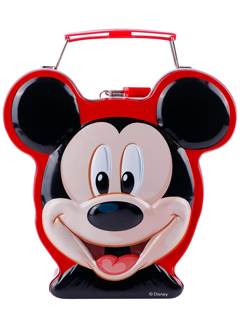MICKEY MOUSE Mickey & Minnie Metal Coin Bank for Kids – Durable Piggy Bank with Lock & 2 Keys – Cute Mickey Mouse Design – Money Saving Box Gift – 170g - Image 1