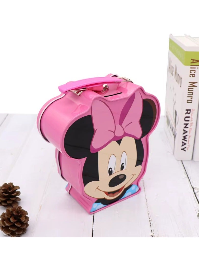 MICKEY MOUSE Mickey & Minnie Metal Coin Bank for Kids – Durable Piggy Bank with Lock & 2 Keys – Cute Mickey Mouse Design – Money Saving Box Gift – 170g - Image 2