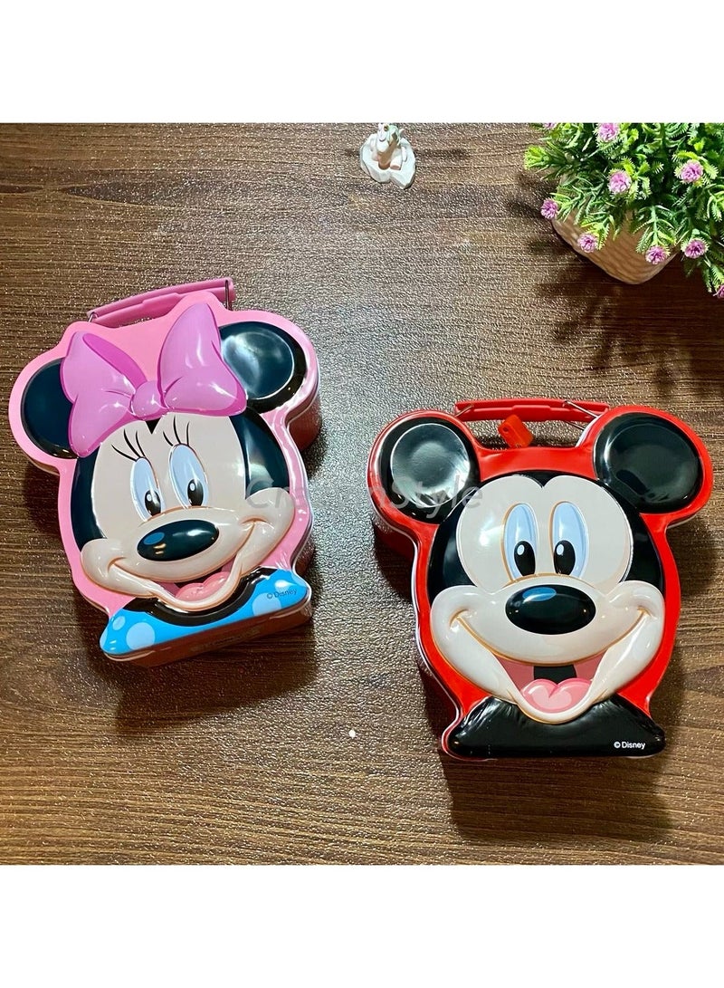 MICKEY MOUSE Mickey & Minnie Metal Coin Bank for Kids – Durable Piggy Bank with Lock & 2 Keys – Cute Mickey Mouse Design – Money Saving Box Gift – 170g - Image 4