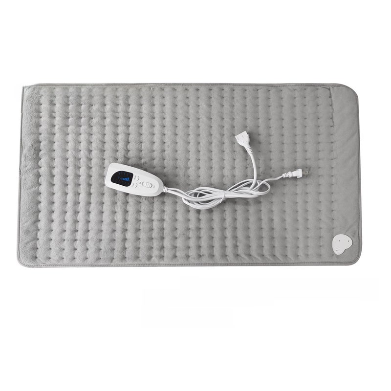 Electric Heating Pad for Therapeutic Warmth 84x 43cm silver gray 