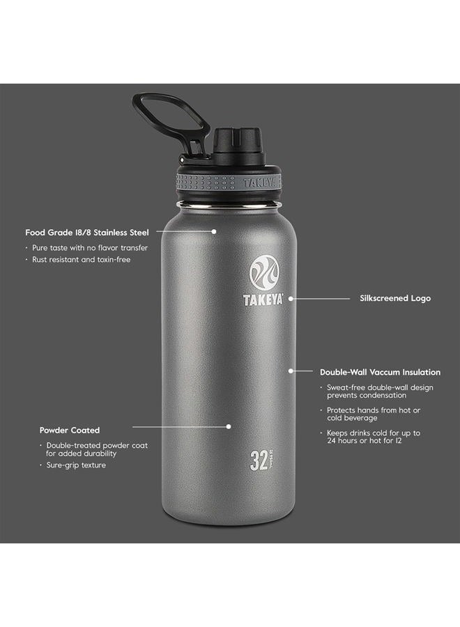 Takeya Originals Vacuum-Insulated Stainless-Steel Water Bottle 24 oz 50041_Noir - Image 4