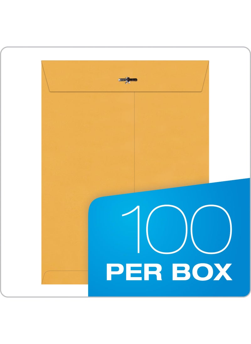 Quality Park Quality Park 8-3/4 x 11-1/2 Clasp Envelopes, Clasp and Gummed Closures for Storing or Mailing, Extra Heavy-Duty 32 lb Kraft Paper, 100 per Box (QUA37787), Light Brown  - Image 4