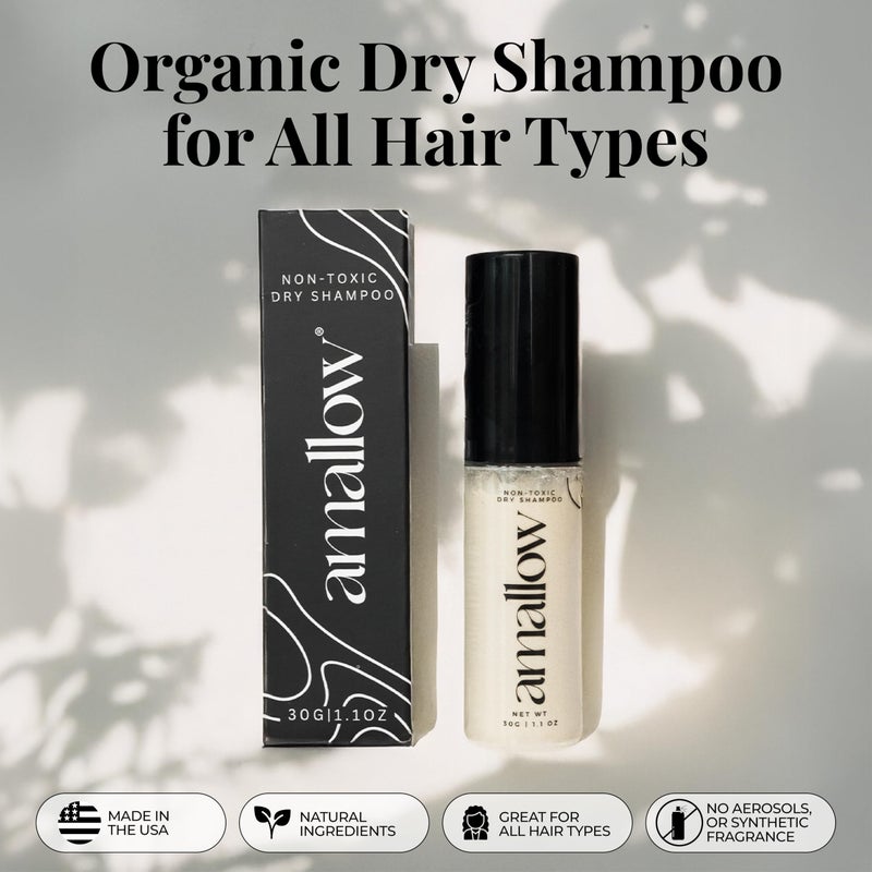 Amallow - Non Toxic Dry Shampoo Powder â€“ With Organic Ingredients - Arrowroot, Bentonite Clay, Aloe Vera, & Essential Oils â€“ No Talc, No Aerosol - Men & Women - Great For Travel - Image 4