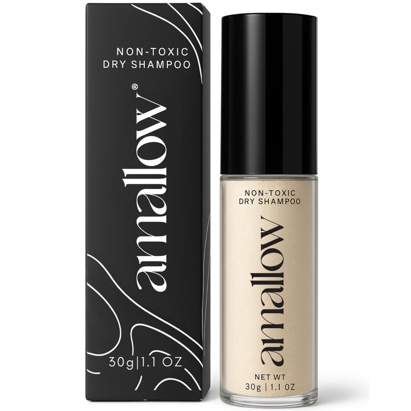Amallow - Non Toxic Dry Shampoo Powder â€“ With Organic Ingredients - Arrowroot, Bentonite Clay, Aloe Vera, & Essential Oils â€“ No Talc, No Aerosol - Men & Women - Great For Travel - Image 1