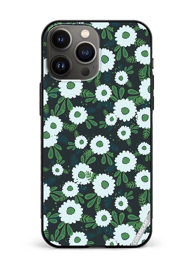 COVERSCART Protective Case Cover For Apple iPhone 13 Pro Max Floral Pattern Based On Traditional Folk Art Ornaments Design Multicolour