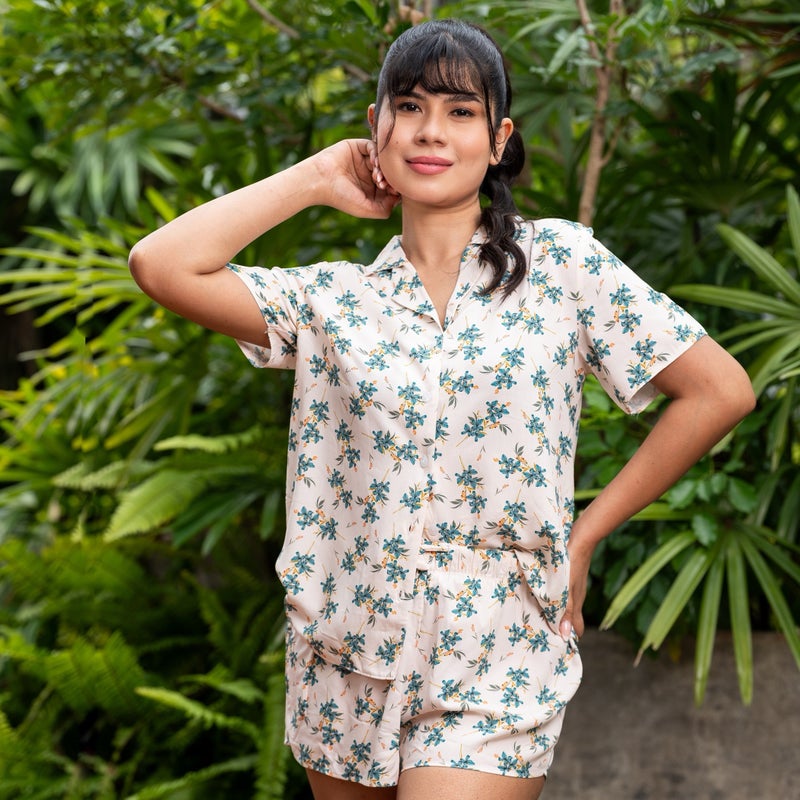 Aadaraya Pyjama Short Set Shirt and Shorts - Image 4