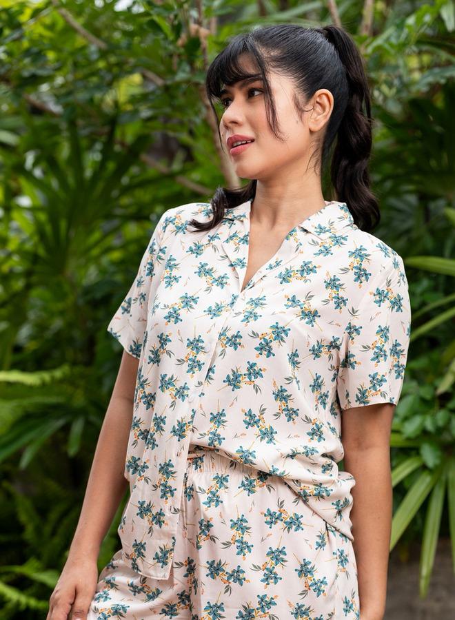 Aadaraya Pyjama Short Set Shirt and Shorts - Image 2