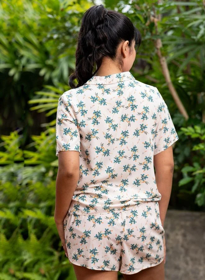 Aadaraya  Aadaraya Pyjama Short Set Shirt and Shorts for Women | Best Price UAE