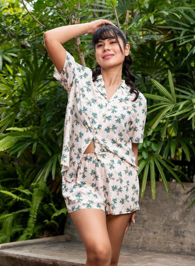 Aadaraya Pyjama Short Set Shirt and Shorts - Image 1