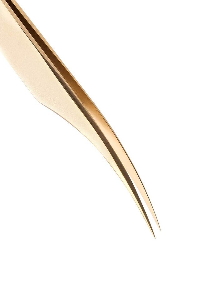 Ms.Queen Eyelash Extension Tweezers-Precision Tweezers for 2D-6D Volume&Individual False Lashes Extensions-Golden-Dolphin Tweezers - Image 2