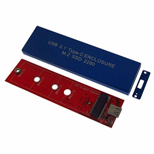JIUWU USB 3.1 Type-C USB-C to NGFF M.2 B Key SSD 2230 2242 2260 2280 Adapter Card Enclosure Blue - Image 3