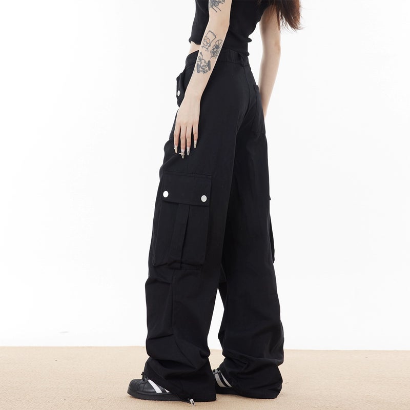 Oreeta Loose Straight Cotton Overalls – Vintage Hip-Hop Style for Men - Image 5