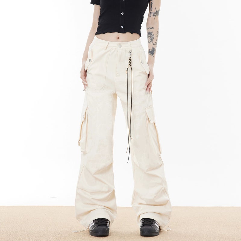 Oreeta Loose Straight Cotton Overalls – Vintage Hip-Hop Style for Men - Image 3