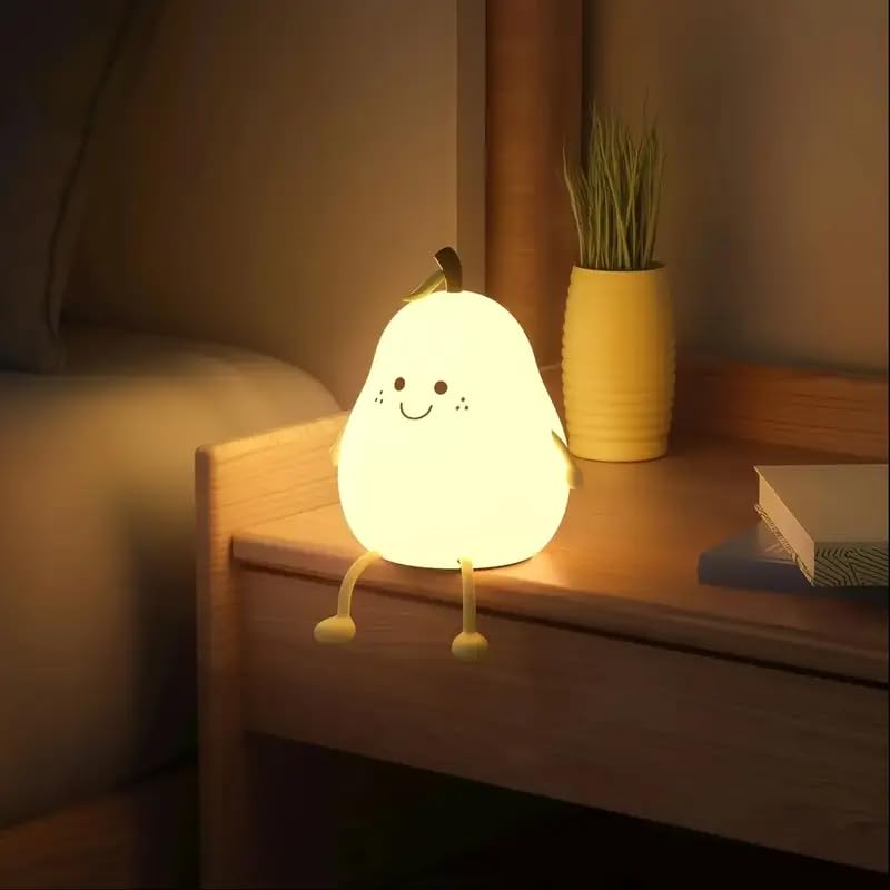 Niwlix Pear Night Light Lamp for Bedroom Kids 7 Color Changing Kids Toddler Night Light Lamp Baby l Gift Items for Women Kids l Valentine's Birthday Gift Toys for 2+Year Old Boy Girl - Image 4