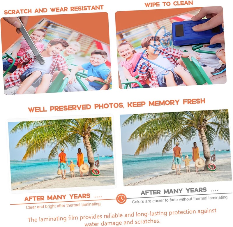 100pcs Water Resistant Laminating Film -Scratch Protective for Menus Photos and Id Cards and Thermal Pouches for - Image 5
