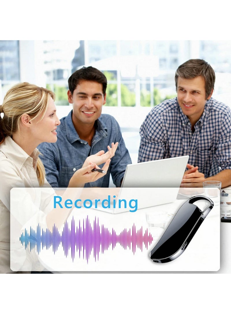 V11 Key Chain Digital Voice Recorder 32GB Voice Activated Recording USB Flash Drive Audio Sound Dictaphone MP3 Player with Portable Design for Lectures Meetings Interviews