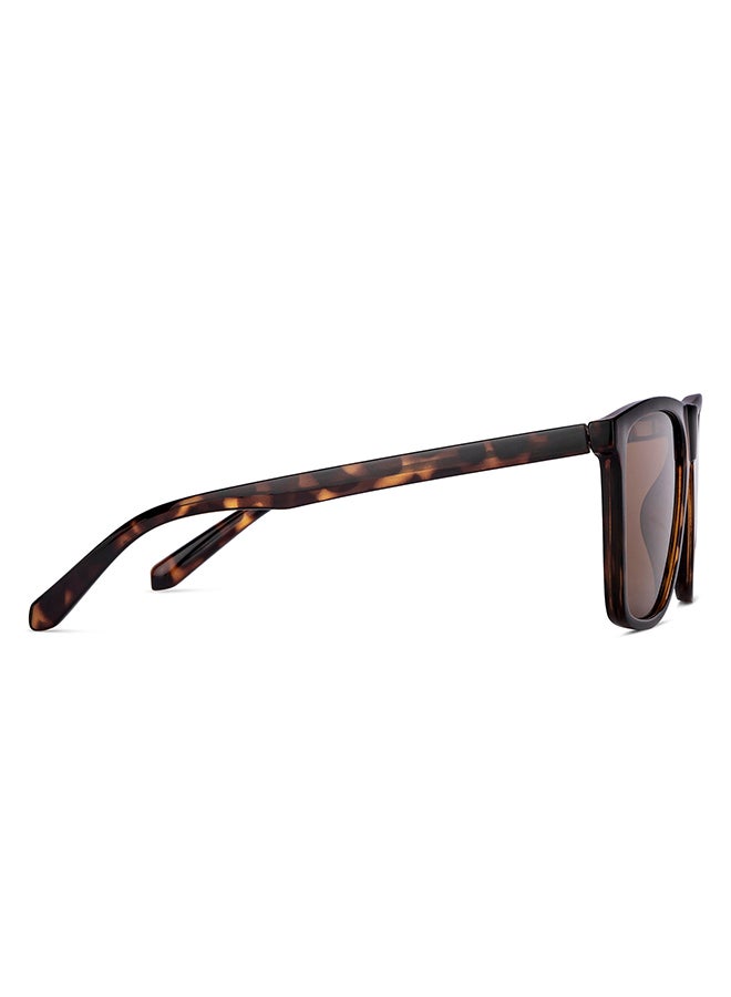 VINCENT CHASE Unisex Athleisure Wayfarer Frame Polarized & UV Protected Sunglasses VC S14525 - Lens Size: 59mm - Brown - Image 3