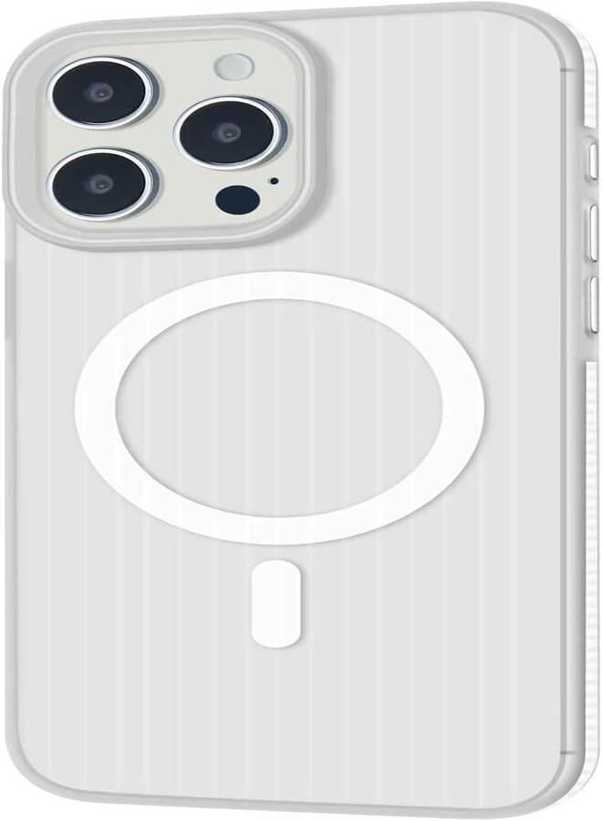 Next Store Compatible with iPhone 14 Pro Max Case – Transparent PC & Colorful TPU, Supports Wireless Charging, Shockproof, Anti-Scratch, Anti-Fingerprint. (White)