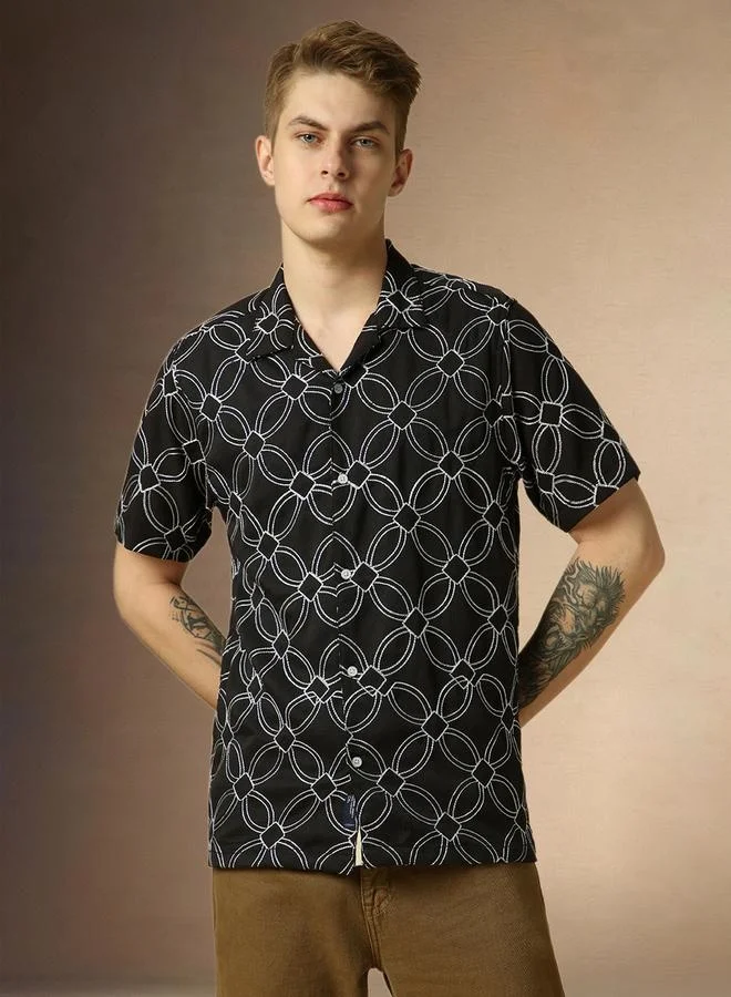 Dennis Lingo Multi Colour Relaxed Fit Poly Embroidery Shirt – Comfortable and Trendy