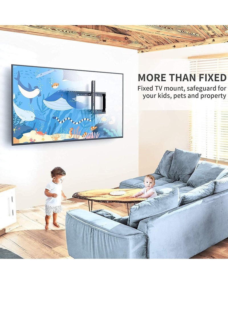 ELTRAZONE حامل تلفاز LCD و LED من ليواستار للجدار بحجم 32 بوصة إلى 65 بوصة، ثابت، أسود - Image 2