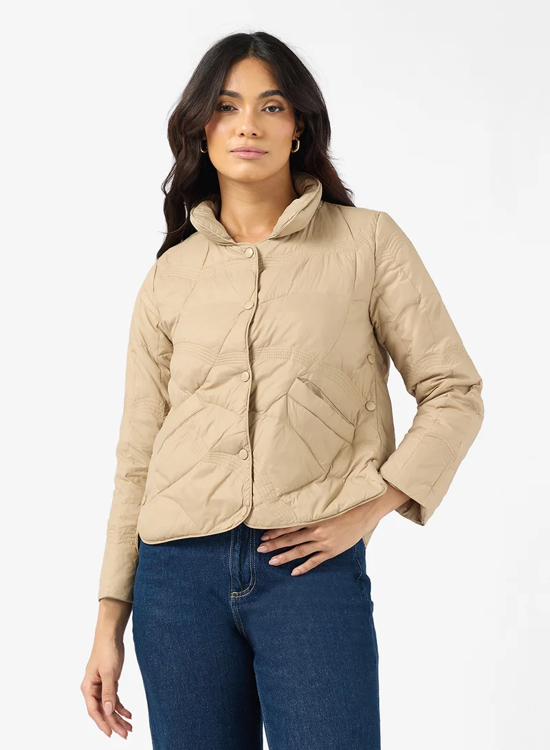 ELLA Casual Mid Length Qulited Jacket