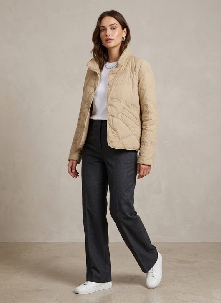 ELLA Casual Mid Length Qulited Jacket - Image 1
