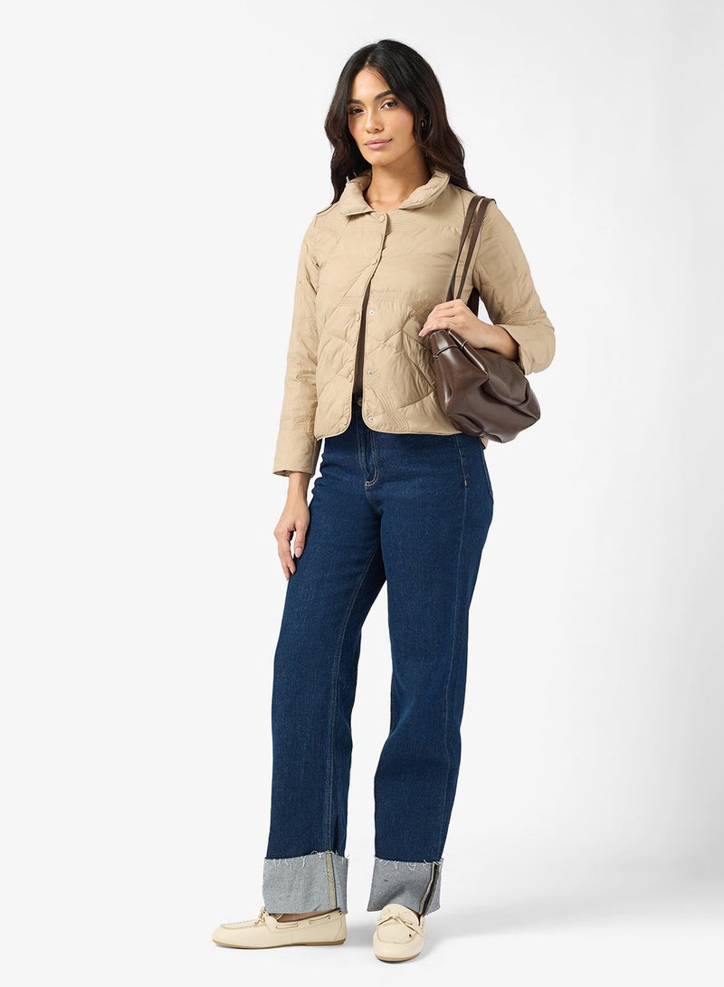 ELLA Casual Mid Length Qulited Jacket - Image 5
