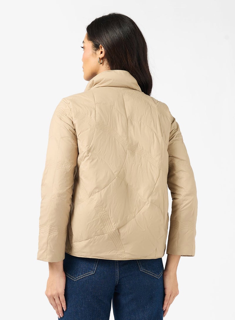 ELLA Casual Mid Length Qulited Jacket - Image 3