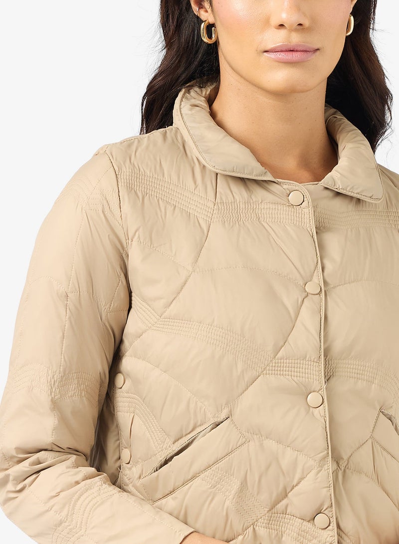 ELLA Casual Mid Length Qulited Jacket - Image 4