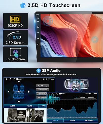 Podofo راديو سيارة 2G+32G لهوندا سيفيك 2006 2007 2008 2009 2010 2011 مع وايرلس كار بلاي أندرويد أوتو، شاشة تعمل باللمس 10.1 بوصة، راديو سيارة أندرويد يدعم بلوتوث واي فاي GPS وصلة USB وكاميرا خلفية - Image 5