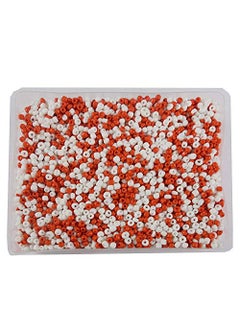 eshoppee eshoppee 8/0 200 gm red/White Glass Seed Beads for Jewellery Making kit Art and Crafts Materials for Embroidery Necklace Bracelet Earring Making Materials DIY kit  - Image 1