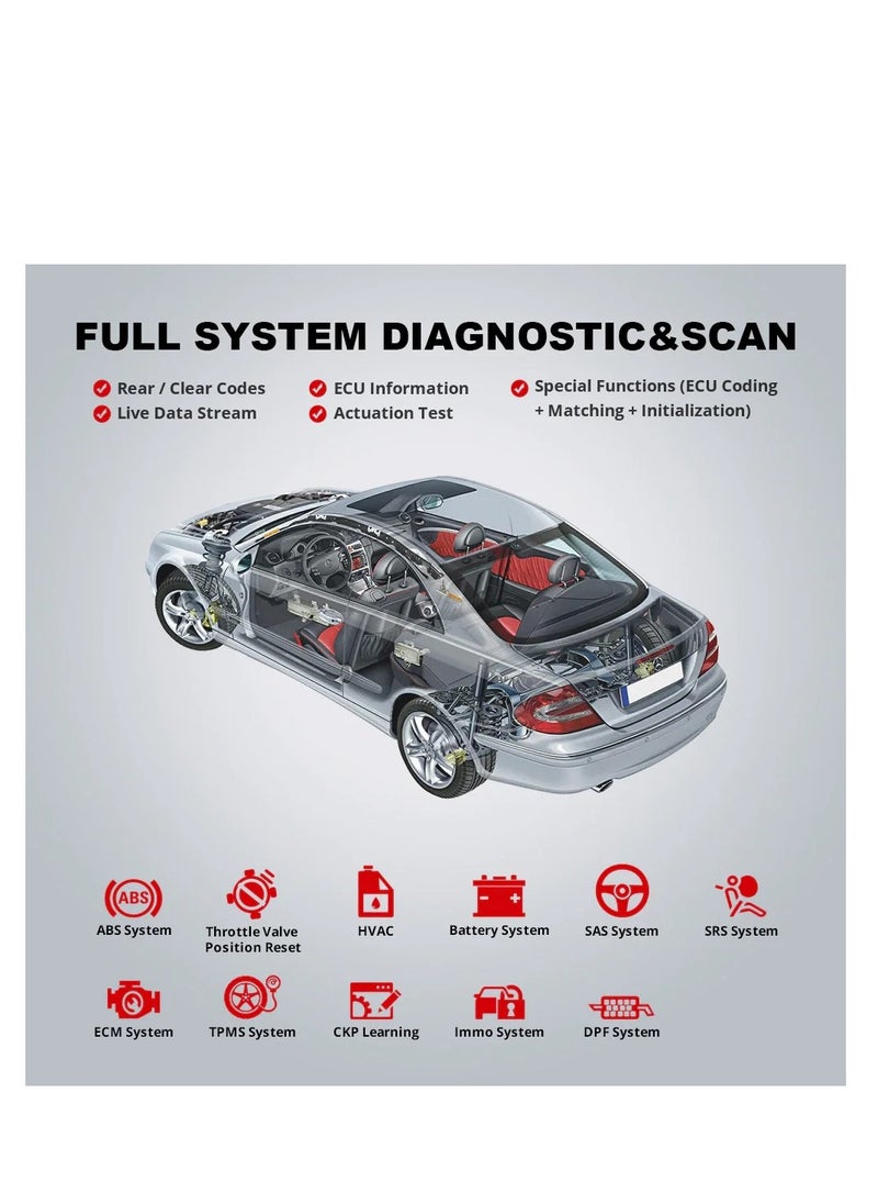 THINKCAR - Thinkcar ThinkDiag 2 Bluetooth OBD2 Diagnostic Scanner for All Vehicles with 15 Reset Functions for All System Diagnostic Support OBDII / EOBD / CAN-FD Protocol 1 Year all Software Free - Image 1