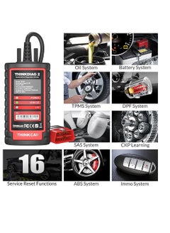 THINKCAR Thinkcar ThinkDiag 2 Bluetooth OBD2 Diagnostic Scanner for All Vehicles with 15 Reset Functions for All System Diagnostic Support OBDII / EOBD / CAN-FD Protocol 1 Year all Software Free  - Image 4