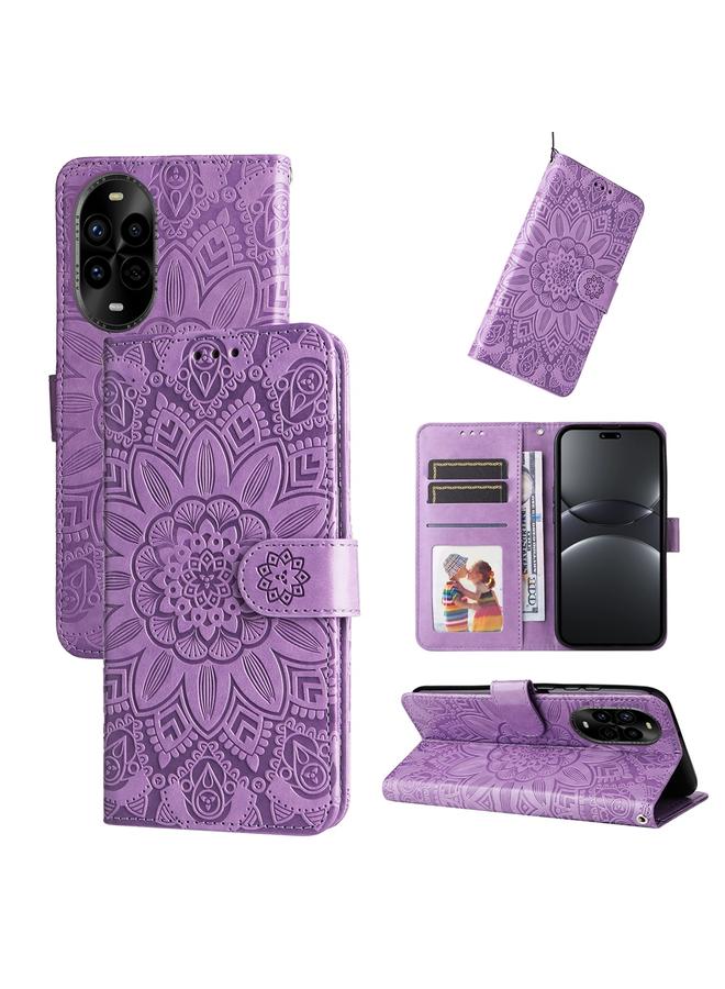 S-TOP Case For Huawei nova 13 Pro Embossed Sunflower Leather Phone Case - Image 1