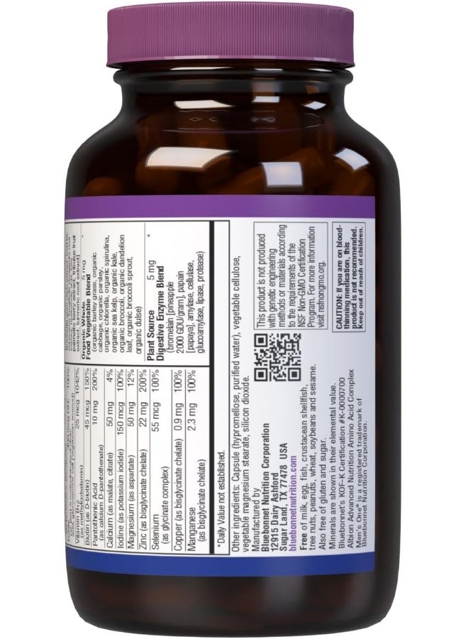 Bluebonnet Men's 40+ Whole Food-Based Multivitamin Capsules - Image 3